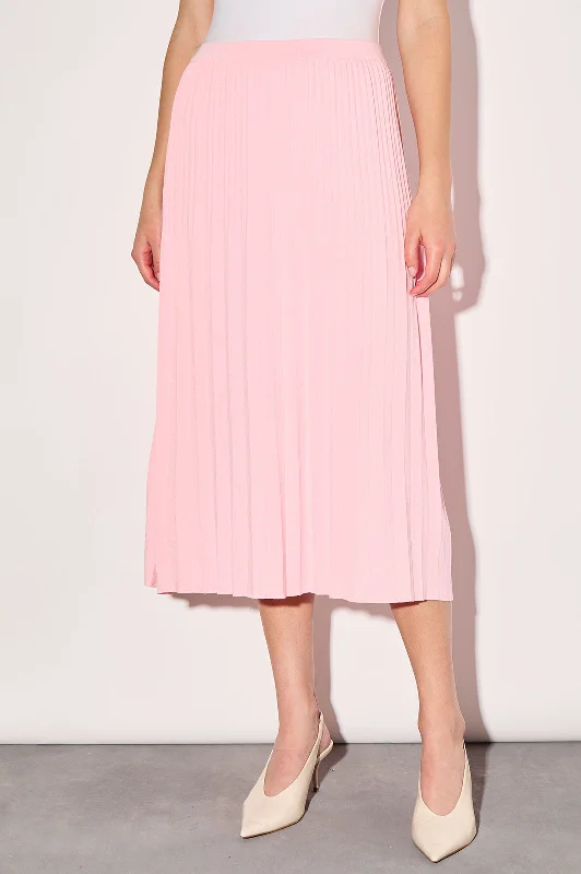 Women's Clothes And Apparel Brand Name Clothing Discount Extravaganza Pleated Soft Knit A-Line Midi Skirt