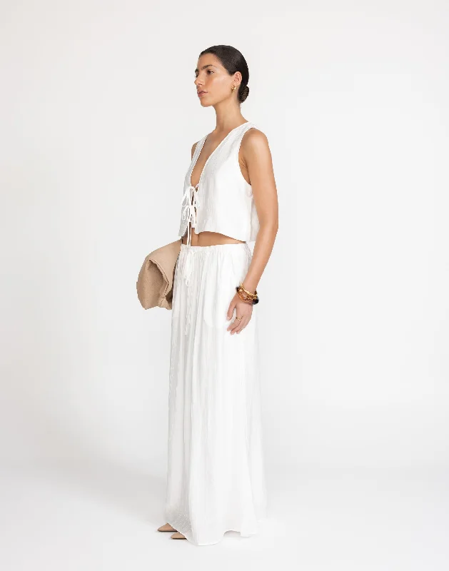 Women's Luxury Attire Hot Picks Madi Maxi Skirt (White)