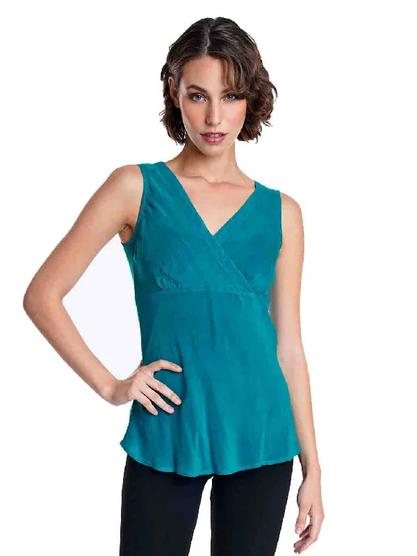 Women's High-Fashion Clothes Runway Inspired Wear Tianello "CUPRO" Georgette "Beth" Bias Tank