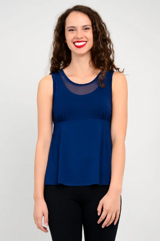 Timeless Women's Clothing Casual Chic Rhine Tank, Indigo, Bamboo