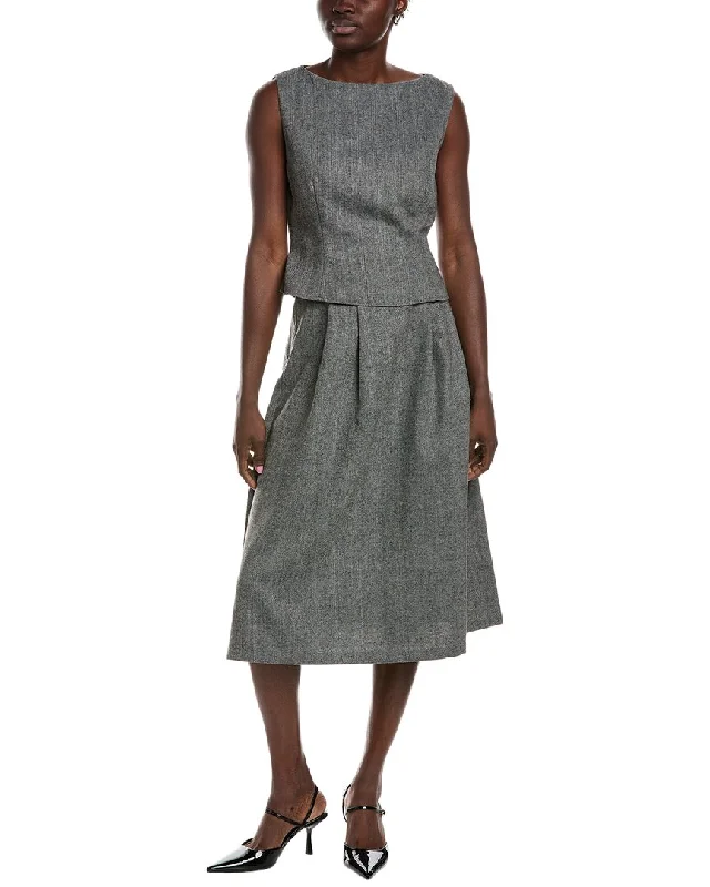 Women's Urban Clothing Step Ahead, Lead The Trend Femme Society 2pc Wool-Blend Top & Skirt Set