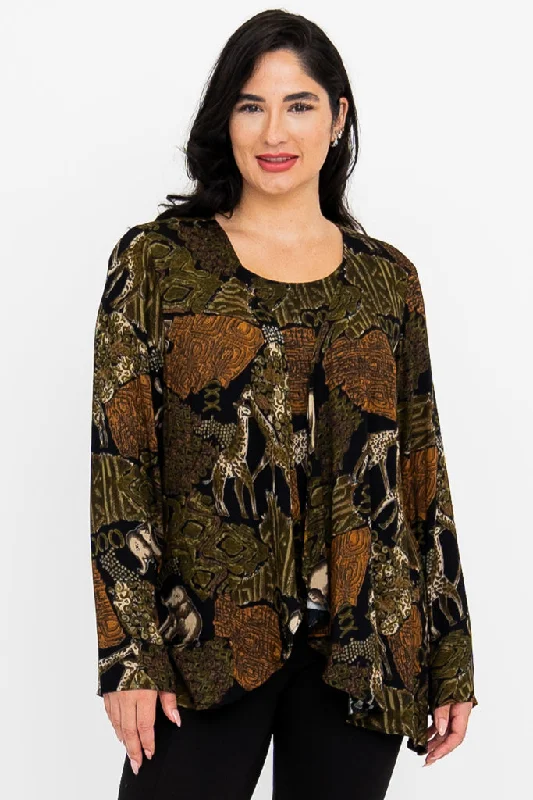 Women's Everyday Attire Season Appropriate Women's Collection Toucan L/S Jacket, Elephant