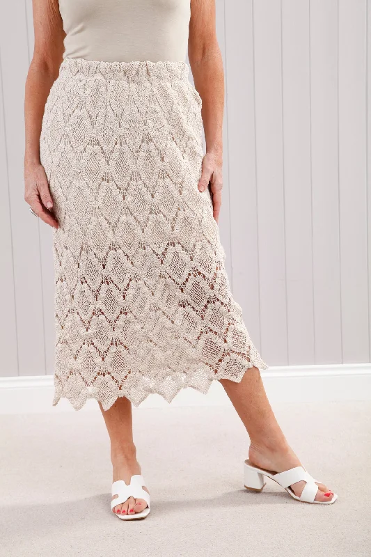 Women's High-Fashion Outfit End - Of - Month Blowout Tahiti Crochet Skirt