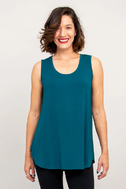 Women's Clothing For Work End Of Season Sale Jazz Tank, Teal, Bamboo