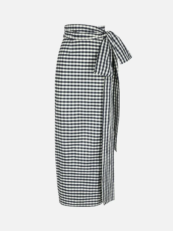 Women's Garments Fashion-Forward Outfits Bernard Skirt in Navy Gingham