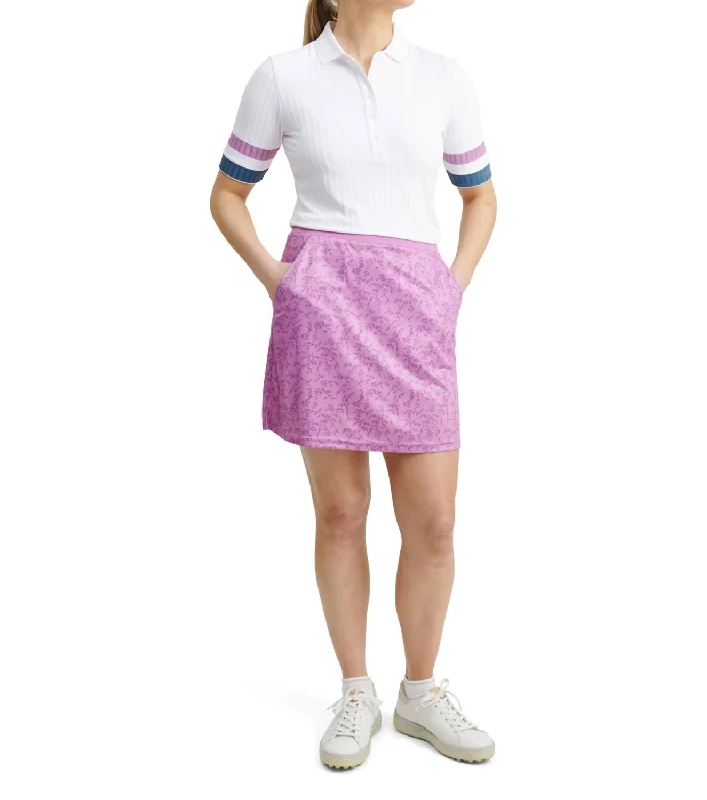 Casual Apparel For Women Spring Fashion Women Cherry Skort In Iris Flower