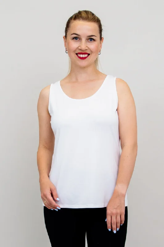 Women's Clothing And Garments Sets Additional Time-Limited Offers Avalon Tank, White, Bamboo