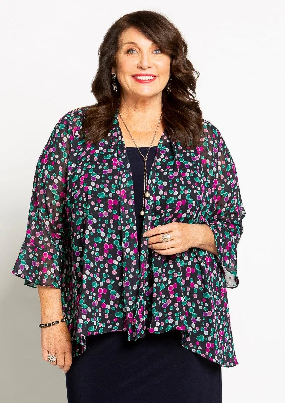 Women's Plus-Size Clothes Limited Edition Blowing Bubbles Flounce Sleeve Jacket