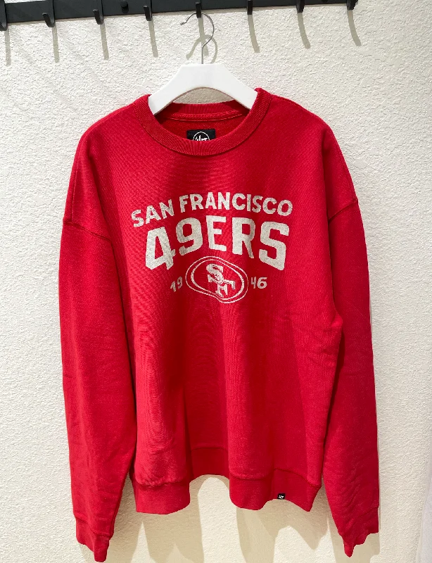 Casual Clothing For Women Limited - Time Bundle SF 49ers Dusted Windsor River Crew Sweatshirt, Red