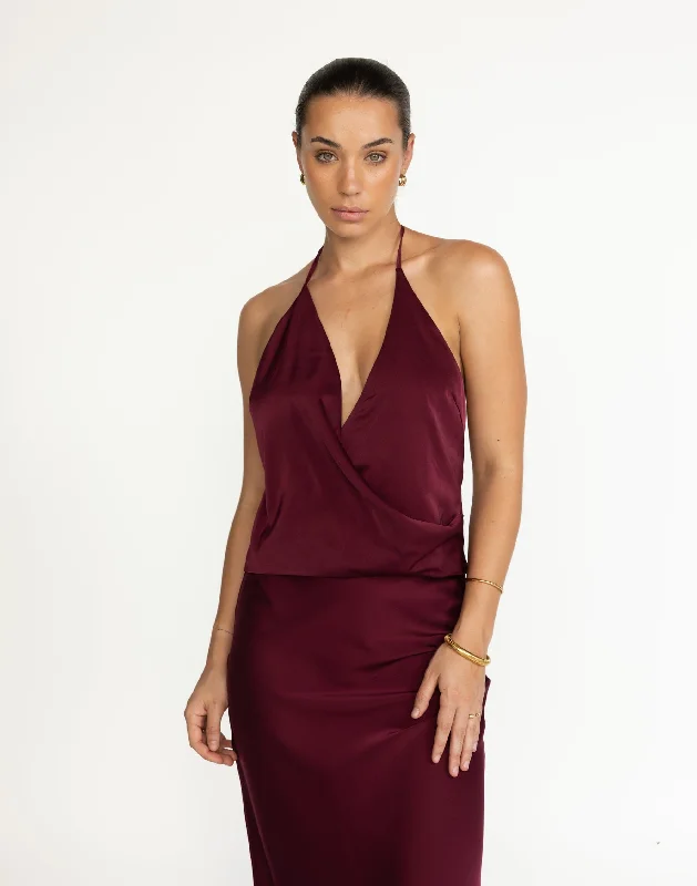 Women's Outfit For The Office Best Seller Cabaret Top (Plum)