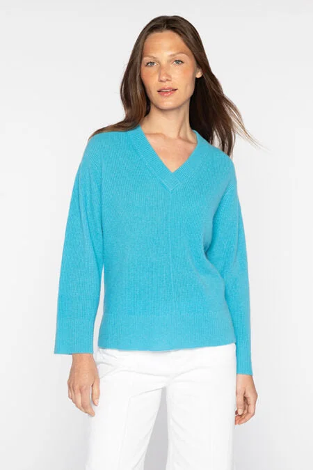 Women's Classic Attire Mother'S Day Special Kinross Cashmere Rib Easy Vee