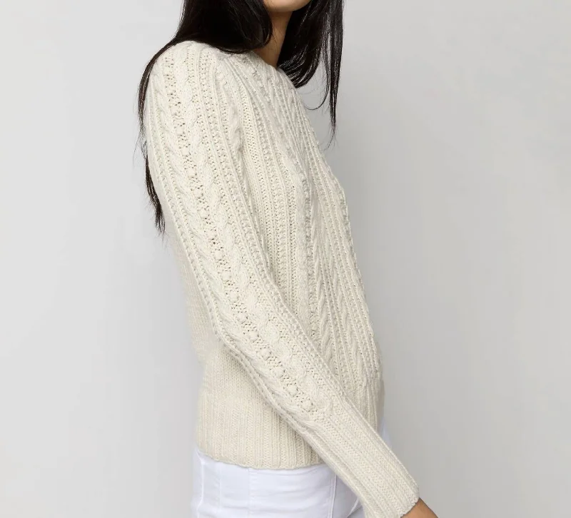 Tailored Clothing For Women Pastel Styles Emilie Sweater In Ivory Organic Cotton