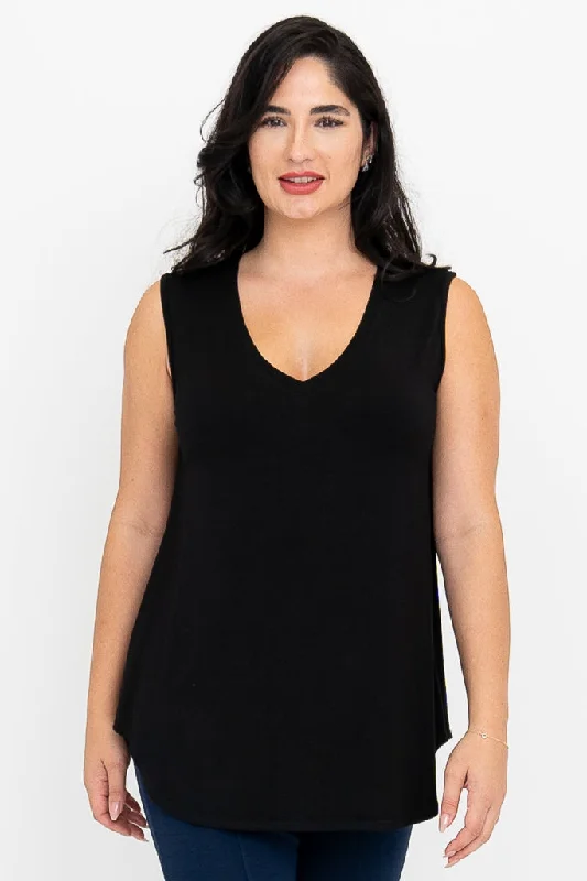 Women's Formal Apparel Trendy Threads Jackie Tank, Black, Bamboo