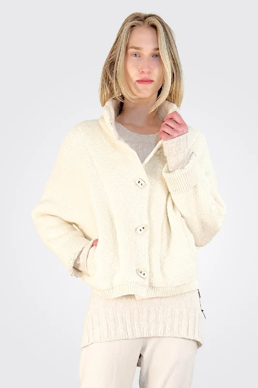 Women's Stylish Casual Garments Fashion-Forward Outfits Cardigan Jacket - Milk