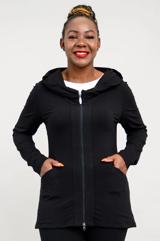 Modern Women's Attire Step Ahead, Lead The Trend Seymour Jacket, Black, Bamboo