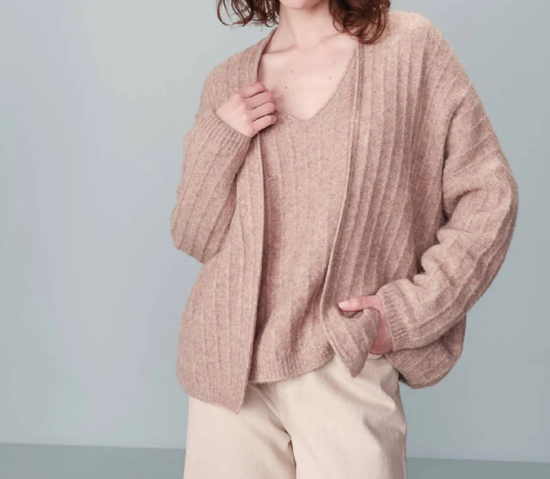 Women's Outerwear Clothing Update With Cottagecore Styles Nando Cardigan In Taupe