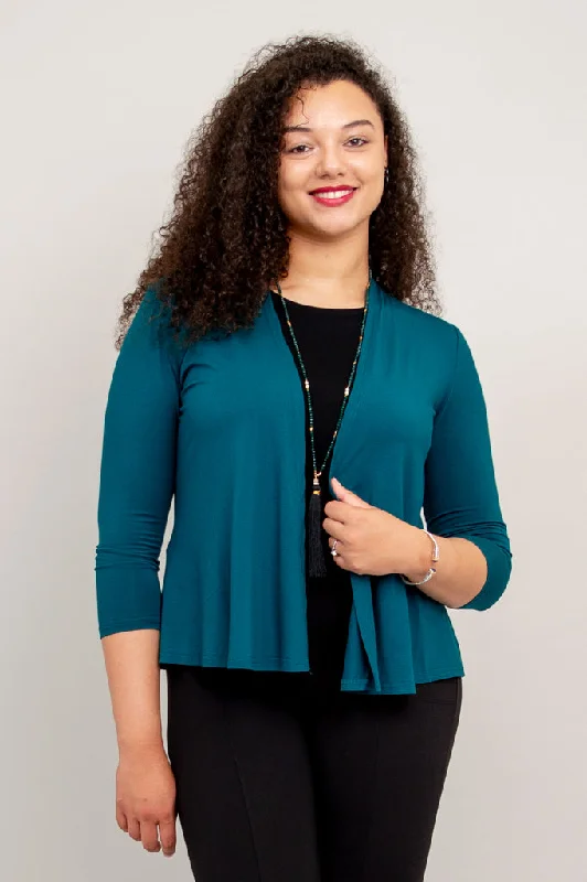 Women's Elegant Evening Attire The Epitome Of Modern Women's Fashion Kathy Jacket, Teal, Bamboo