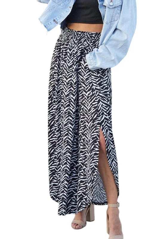 Modern Women's Apparel Exquisite Women's Wear Sale Ready For Anything Maxi Skirt In Zebra