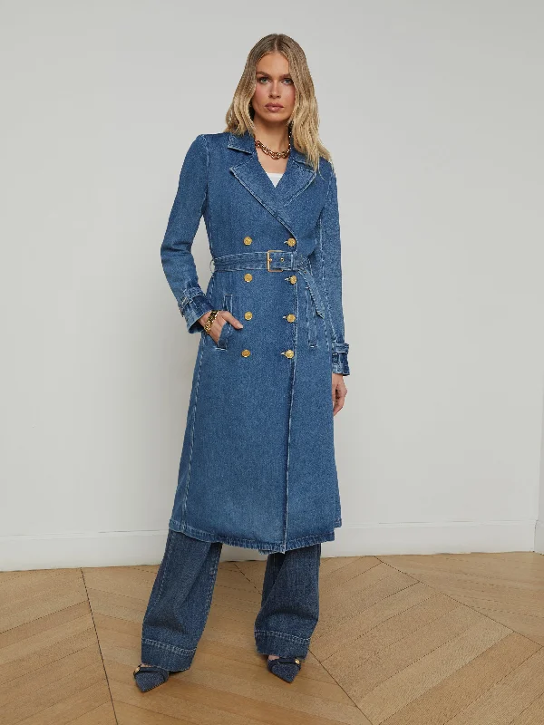 Women's Cozy Outfit For Lounging Casual Elegance Bradley Denim Trench