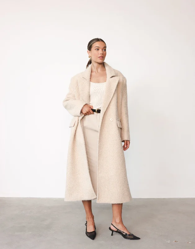 Women's Formal Event Attire Comfortable Chic Camden Coat (Oat)